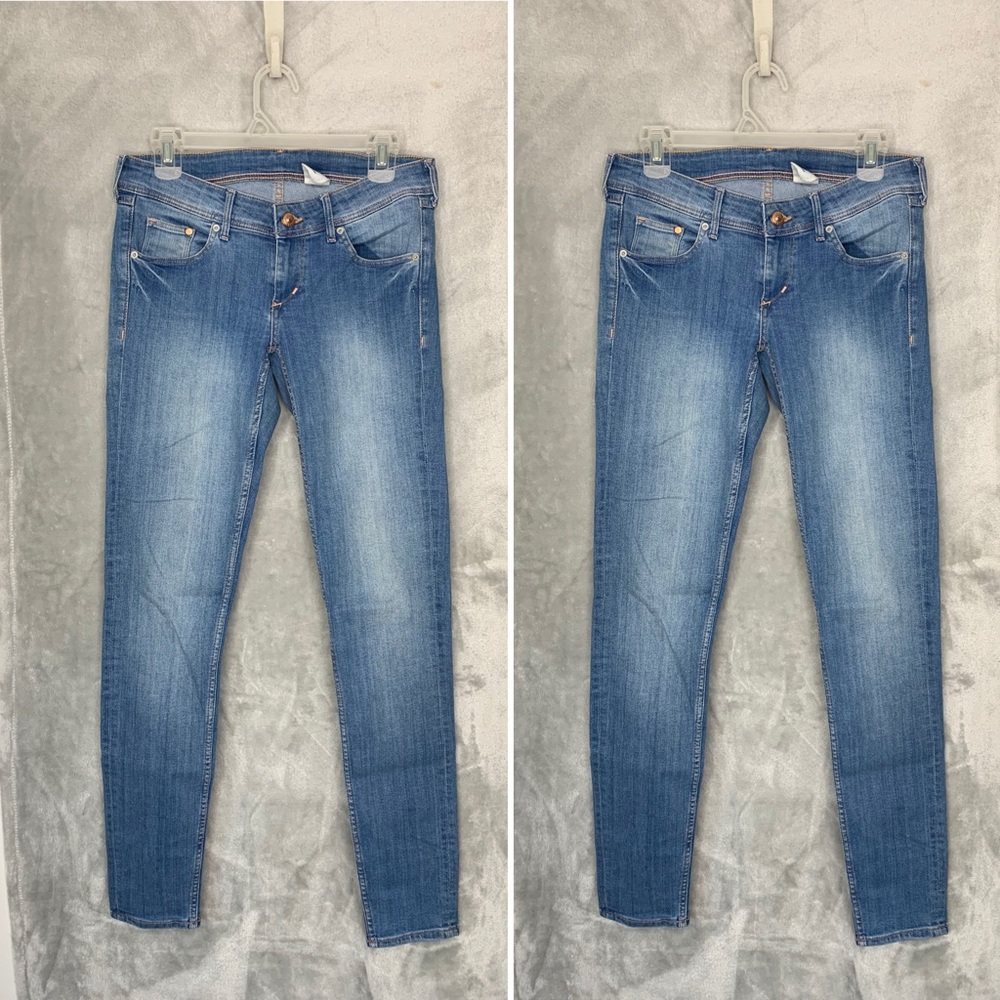 Low Rise Light Blue Stretch Jeans